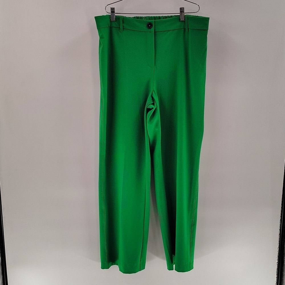 C by One Dress Pants XL Straight Leg Trouser Green Business Casual Work Wear